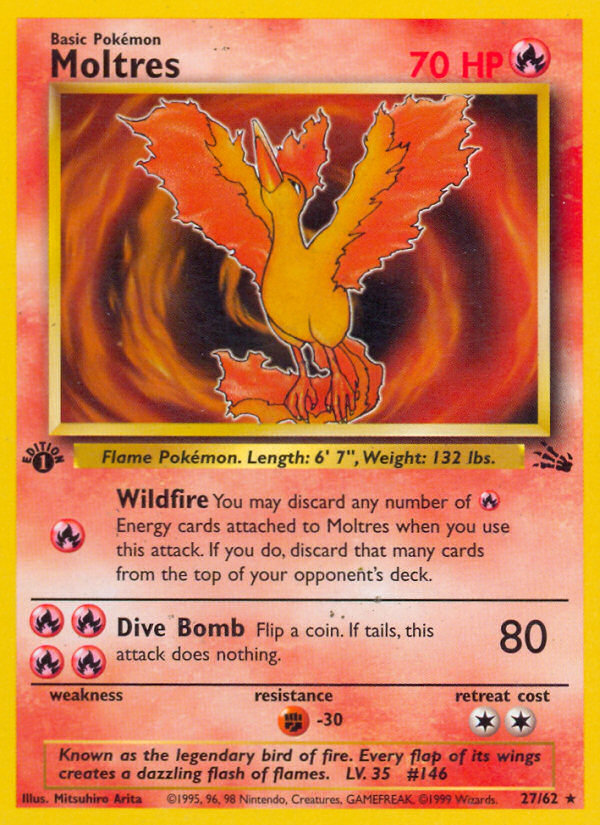 Moltres (27/62) [Fossil 1st Edition] | Good Games Adelaide SA