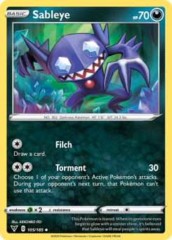 Sableye (105/185) [Sword & Shield: Vivid Voltage] | Good Games Adelaide SA