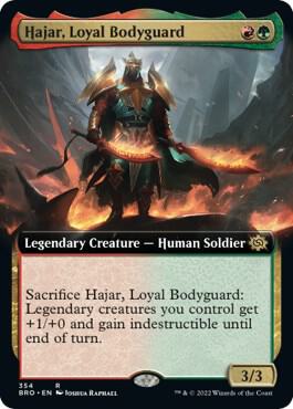 Hajar Loyal Bodyguard Extended Art 354/287 (The Brothers' War)  - Foil | Good Games Adelaide SA