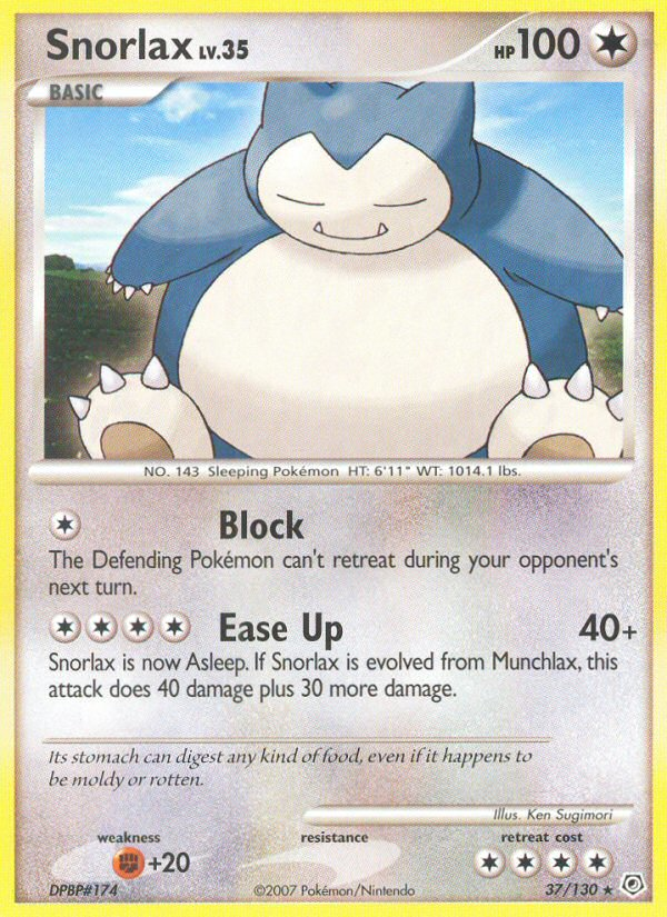 Snorlax (37/130) [Diamond & Pearl: Base Set] | Good Games Adelaide SA