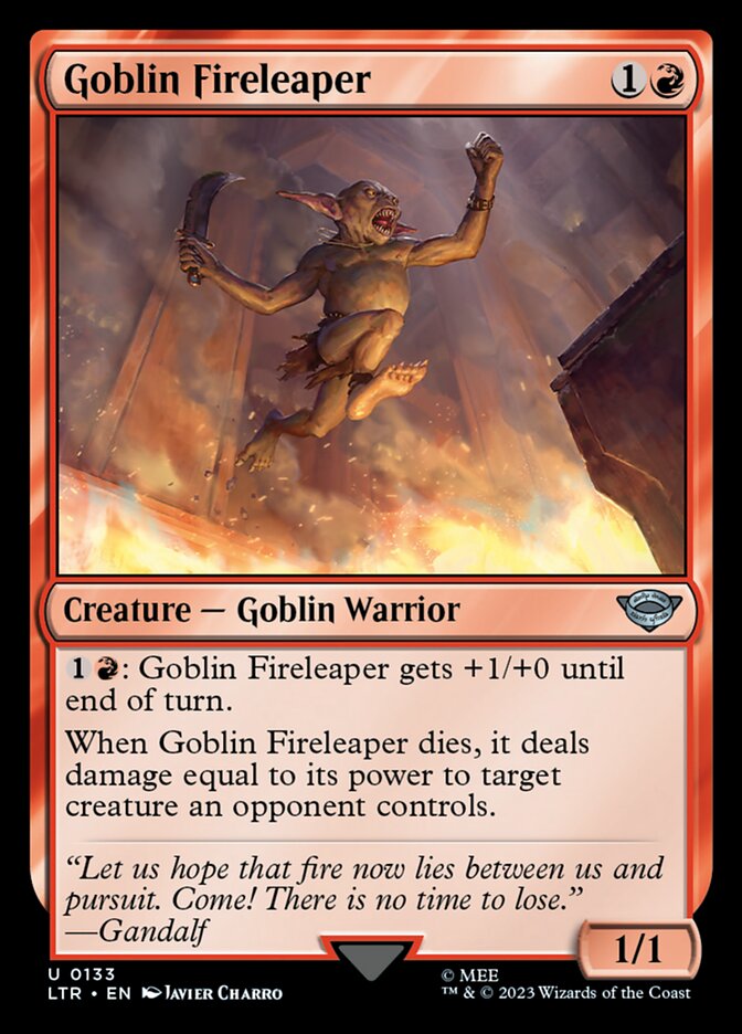 Goblin Fireleaper 133 (Universes Beyond: The Lord of the Rings: Tales of Middle-earth)  - Foil | Good Games Adelaide SA
