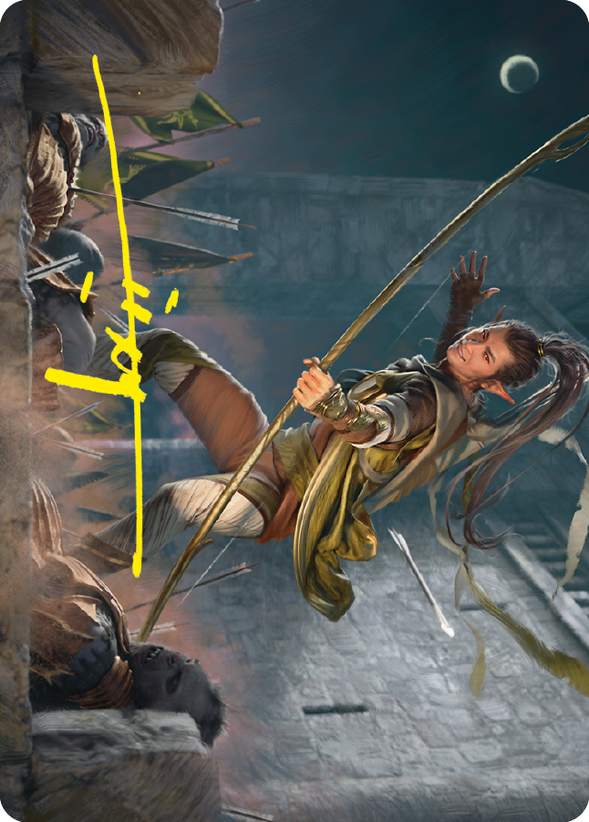 Legolas, Counter of Kills Art Card (Gold-Stamped Signature) [The Lord of the Rings: Tales of Middle-earth Art Series] | Good Games Adelaide SA