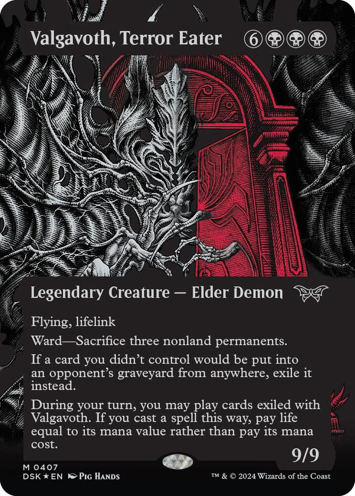 Valgavoth, Terror Eater 407 (Duskmourn: House of Horror)  - Foil | Good Games Adelaide SA