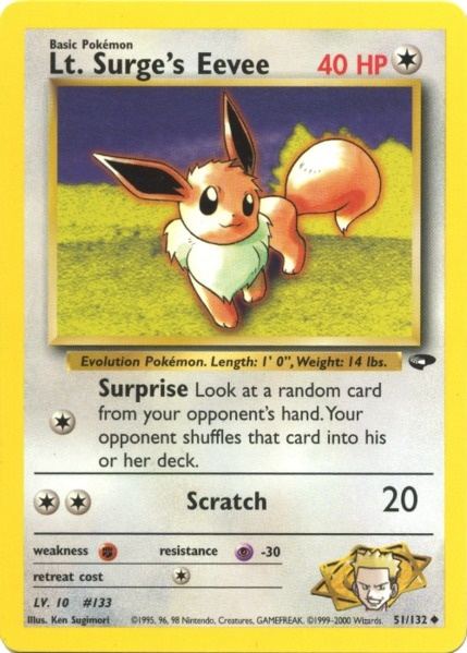 Lt. Surge's Eevee (51/132) [Gym Challenge Unlimited] | Good Games Adelaide SA