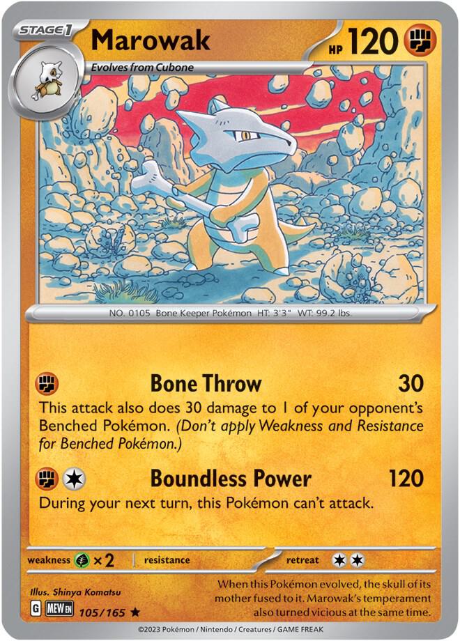 Marowak 105/165 (SV: Scarlet & Violet 151)  - Holofoil | Good Games Adelaide SA