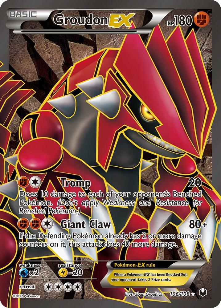 Groudon EX 106 Full Art 106/108 (Dark Explorers)  - Holofoil | Good Games Adelaide SA