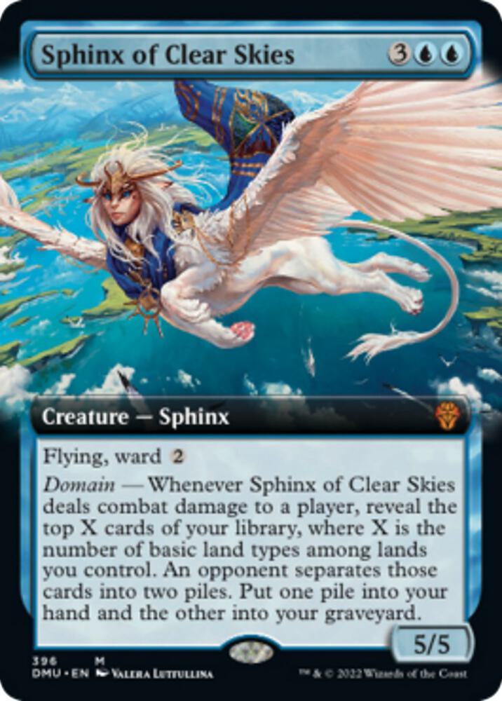 Sphinx of Clear Skies Extended Art 396 (Dominaria United)  - Foil | Good Games Adelaide SA
