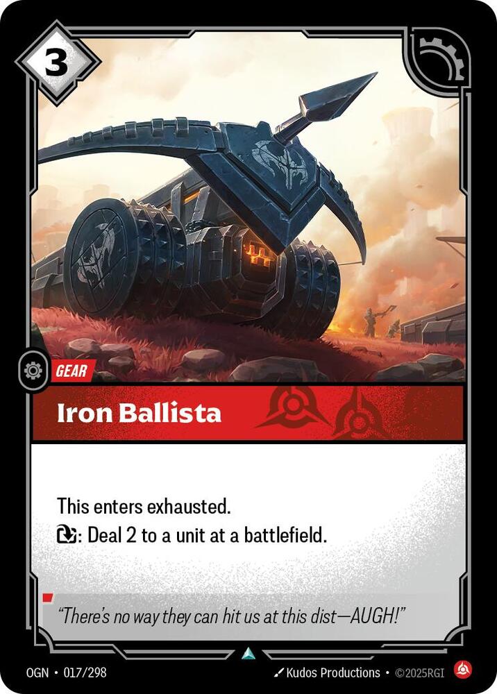 Iron Ballista 017/298 (Origins)  | Good Games Adelaide SA