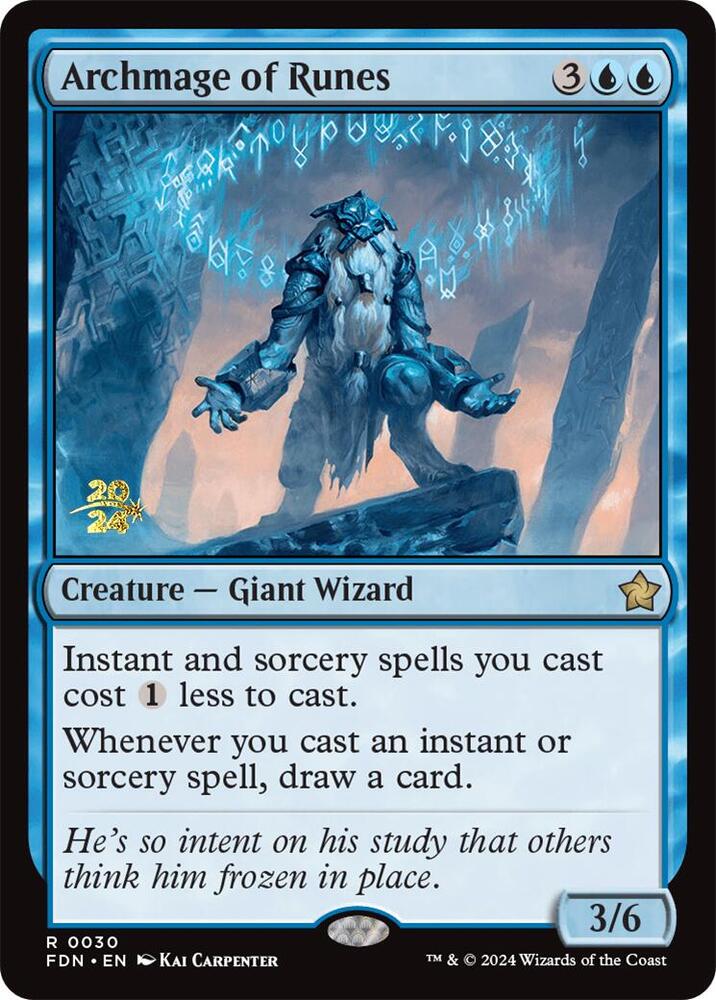 Archmage of Runes 30 (Prerelease Cards)  - PreRelease Foil | Good Games Adelaide SA