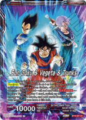 Son Goku & Vegeta & Trunks // SS Son Goku, SS Vegeta, & SS Trunks, the Ultimate Team (BT19-001) [Fighter's Ambition] | Good Games Adelaide SA