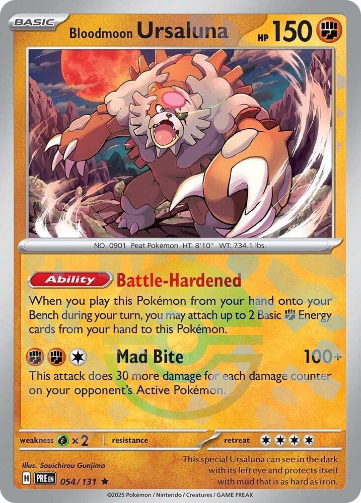 Bloodmoon Ursaluna 054/131 (SV: Prismatic Evolutions)  - Holofoil | Good Games Adelaide SA