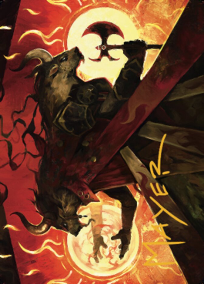 Hurloon Battle Hymn Art Card (Gold-Stamped Signature) [Dominaria United Art Series] | Good Games Adelaide SA