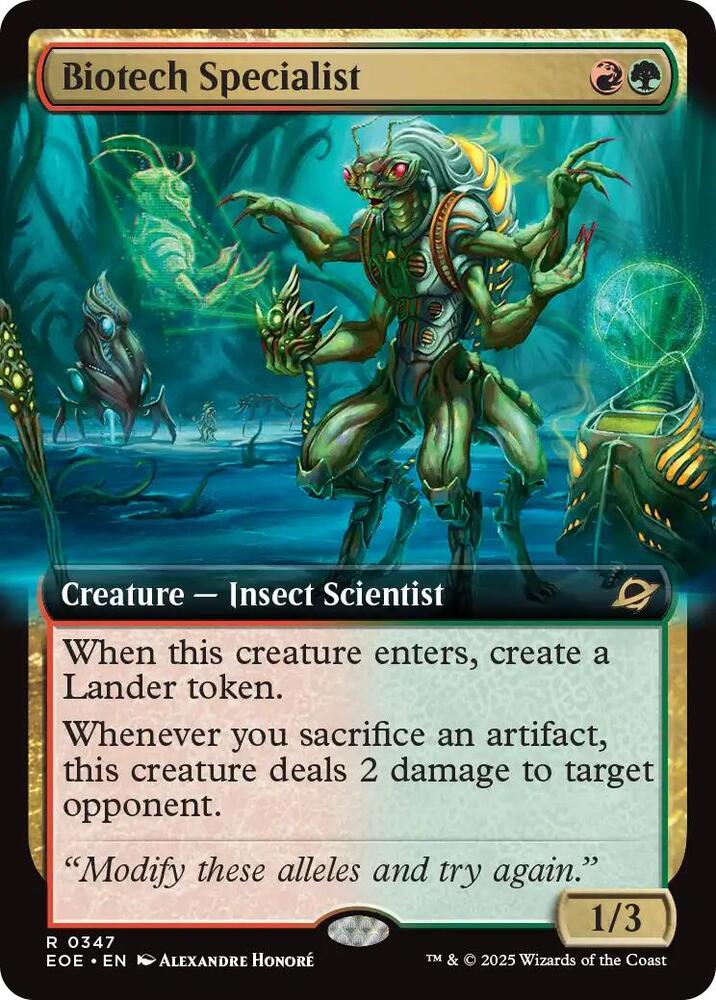 Biotech Specialist Extended Art 347/276 (Edge of Eternities)  - Extended Art Foil | Good Games Adelaide SA