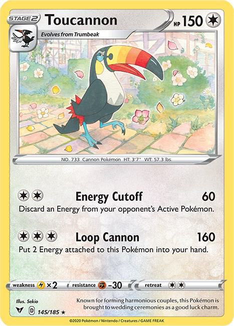 Toucannon 145/185 (SWSH04: Vivid Voltage)  | Good Games Adelaide SA