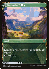 Kazandu Mammoth // Kazandu Valley (Showcase) [Zendikar Rising] | Good Games Adelaide SA