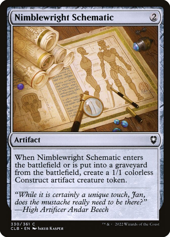 Nimblewright Schematic 330 (Commander Legends: Battle for Baldur's Gate)  - Foil | Good Games Adelaide SA