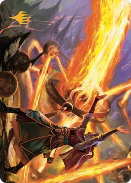 Ghitu Amplifier Art Card Gold Stamped Signature 32 (Art Series: Dominaria United)  | Good Games Adelaide SA