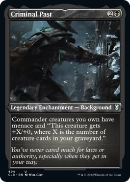 Criminal Past Foil Etched 494 (Commander Legends: Battle for Baldur's Gate)  - Foil | Good Games Adelaide SA