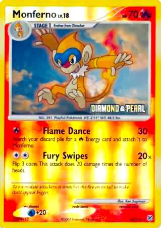 Monferno 56 130 Diamond and Pearl 056/130 (Burger King Promos)  - Reverse Holofoil | Good Games Adelaide SA