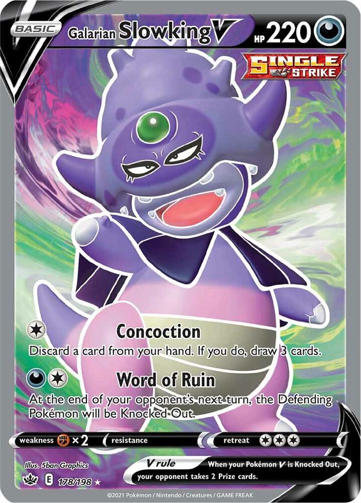 Galarian Slowking V Full Art 178/198 (SWSH06: Chilling Reign)  - Holofoil | Good Games Adelaide SA