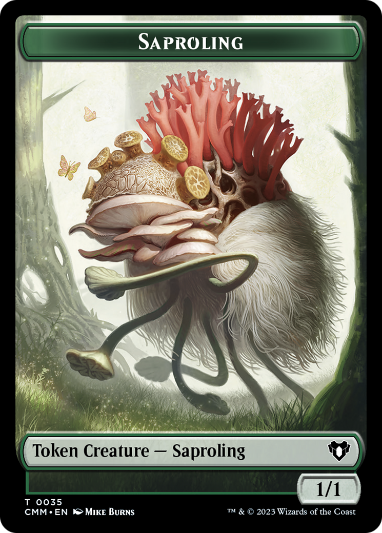 Saproling // Satyr Double-Sided Token [Commander Masters Tokens] | Good Games Adelaide SA