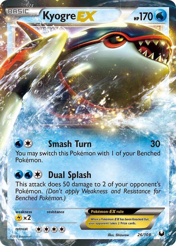Kyogre EX 26/108 (Dark Explorers)  - Holofoil | Good Games Adelaide SA