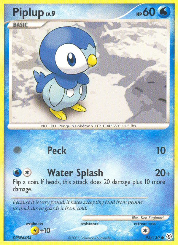 Piplup (93/130) [Diamond & Pearl: Base Set] | Good Games Adelaide SA