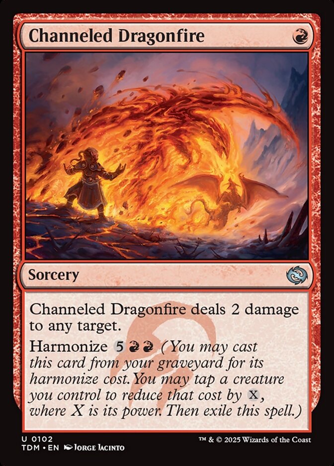 Channeled Dragonfire 102 (Tarkir: Dragonstorm)  - Foil | Good Games Adelaide SA