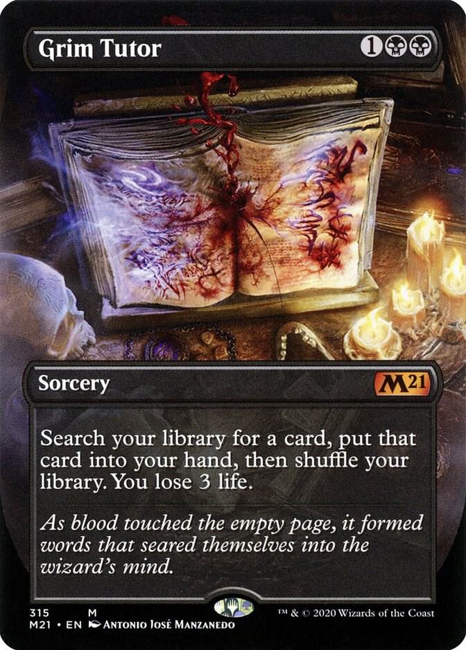 Grim Tutor 315 (Core Set 2021)  - Borderless Art Foil | Good Games Adelaide SA