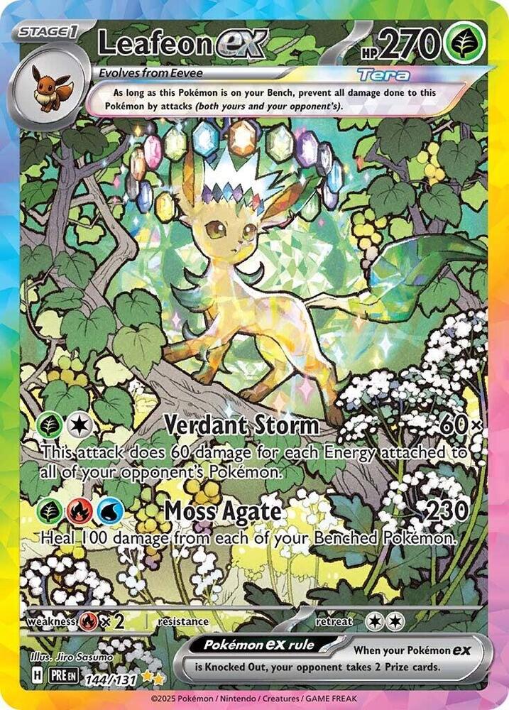 Leafeon ex (144/131) [Scarlet & Violet: Prismatic Evolutions] | Good Games Adelaide SA
