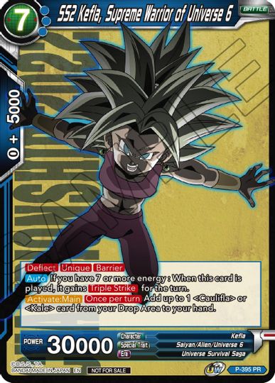 SS2 Kefla, Supreme Warrior of Universe 6 (P-395) [Promotion Cards] | Good Games Adelaide SA