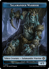 Salamander Warrior // Treasure Double-Sided Token [The Lost Caverns of Ixalan Commander Tokens] | Good Games Adelaide SA