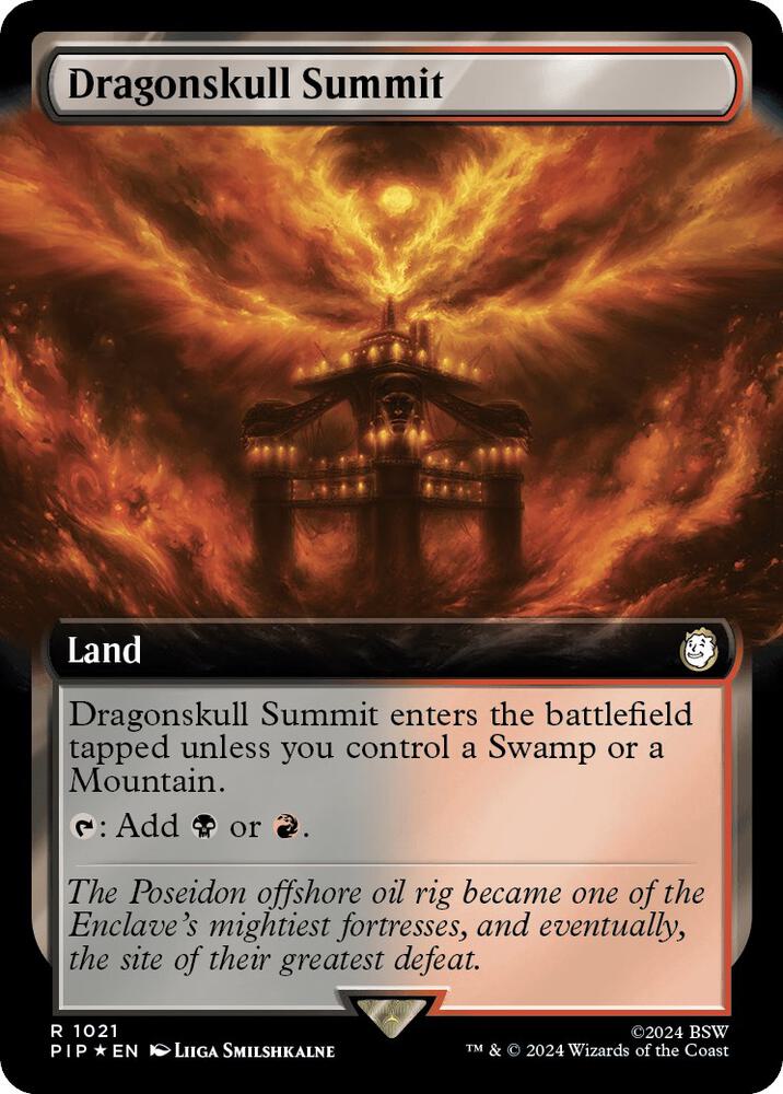 Dragonskull Summit Extended Art Surge Foil 1021 (Universes Beyond: Fallout)  - Foil | Good Games Adelaide SA