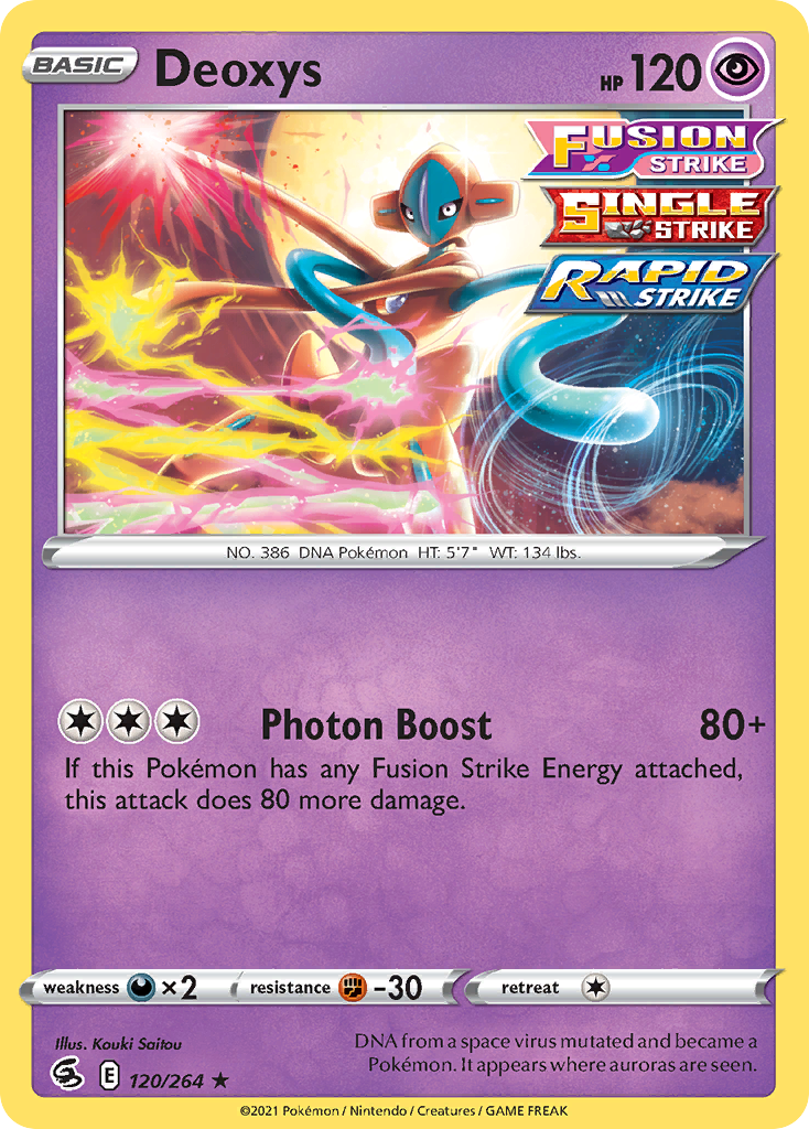 Deoxys (120/264) (Theme Deck Exclusive) [Sword & Shield: Fusion Strike] | Good Games Adelaide SA