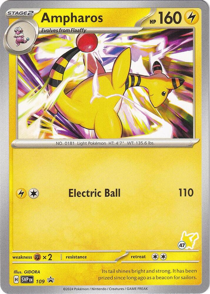 Ampharos Pikachu 47 109 (Battle Academy 2024)  | Good Games Adelaide SA