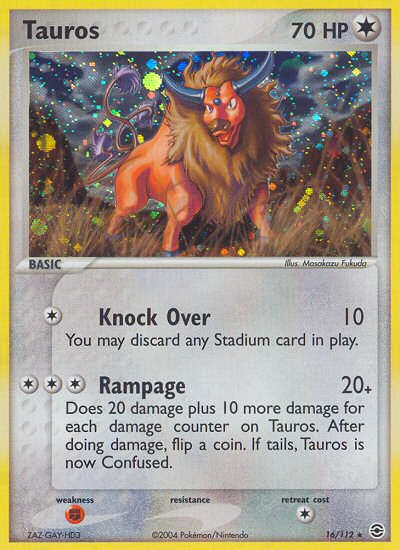 Tauros (16/112) [EX: FireRed & LeafGreen] | Good Games Adelaide SA