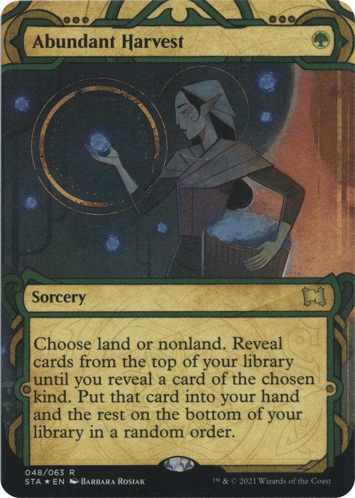 Abundant Harvest Foil Etched 48 (Strixhaven: Mystical Archives)  - Foil | Good Games Adelaide SA