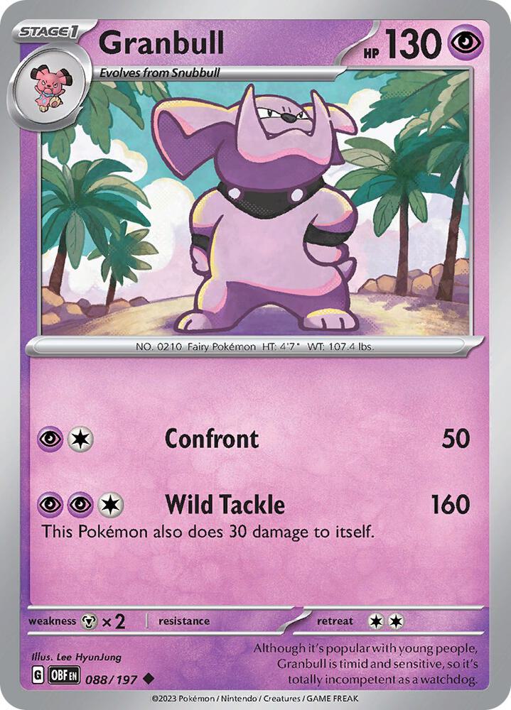 Granbull 088/197 (SV03: Obsidian Flames)  | Good Games Adelaide SA