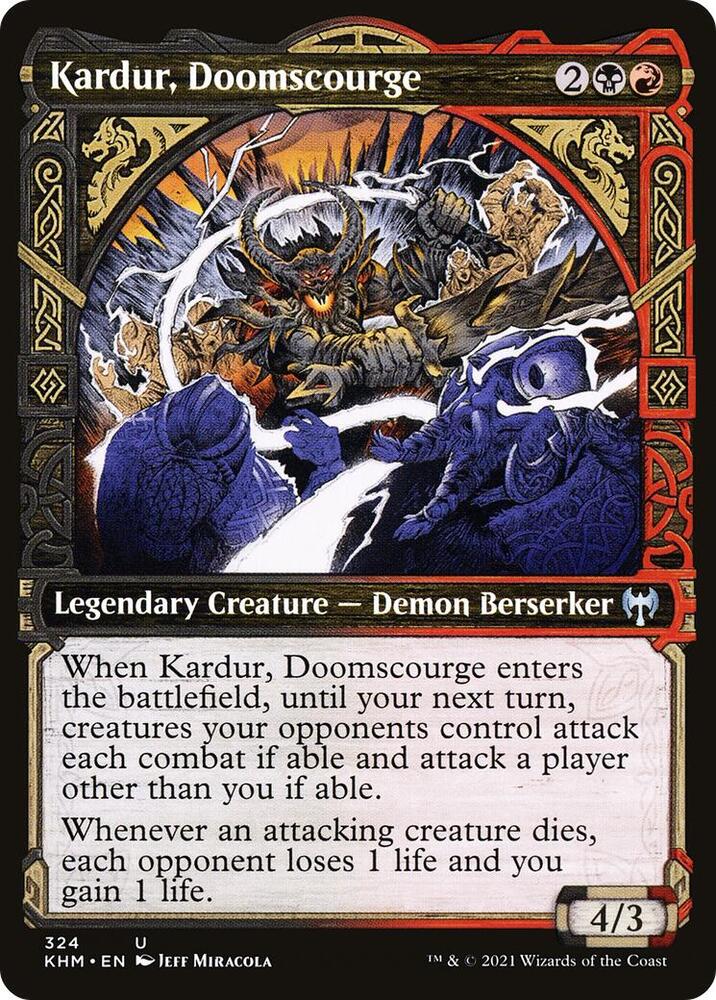 Kardur, Doomscourge 324 (Kaldheim)  - Showcase Foil | Good Games Adelaide SA
