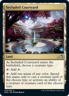 Secluded Courtyard 275 (Kamigawa: Neon Dynasty)  - Foil | Good Games Adelaide SA