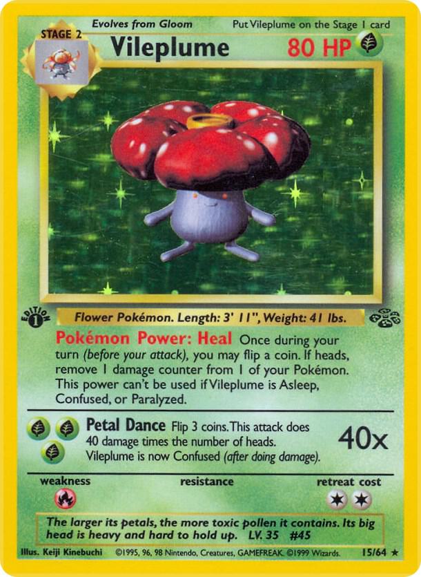 Vileplume  15/64 (Jungle)  - 1st Edition Holofoil | Good Games Adelaide SA