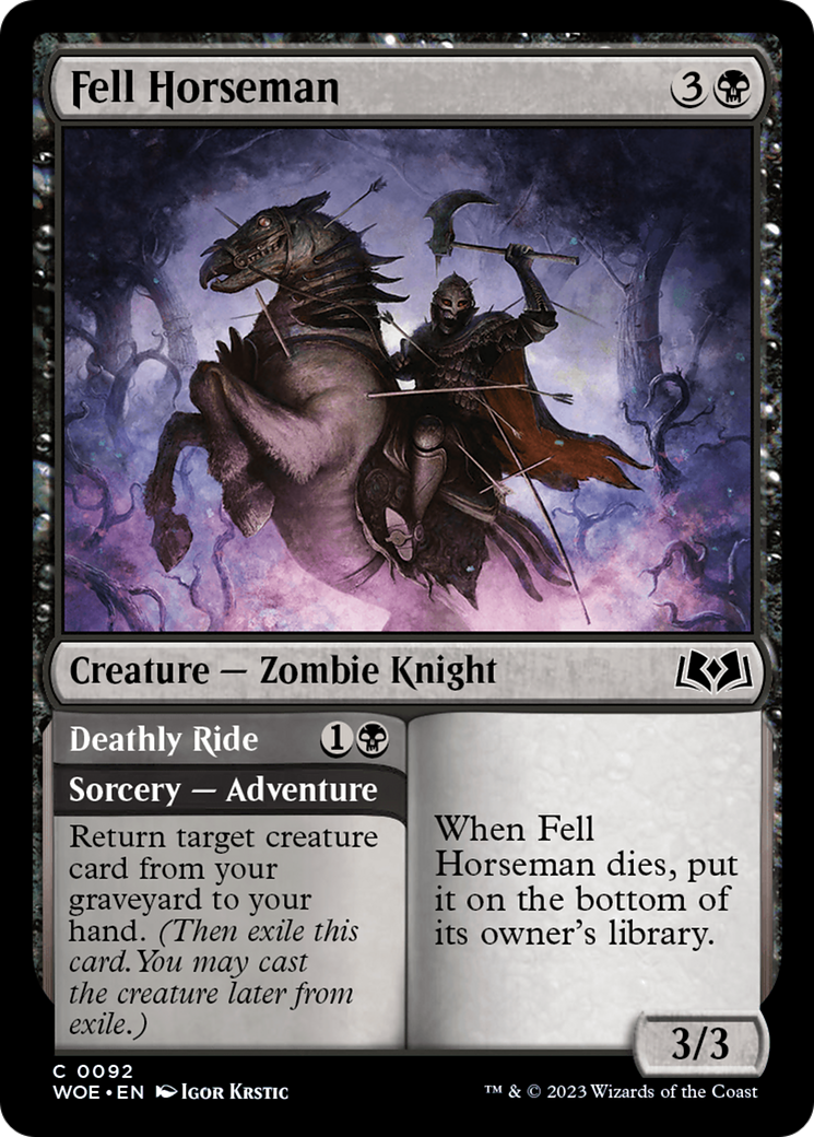 Fell Horseman // Deathly Ride [Wilds of Eldraine] | Good Games Adelaide SA