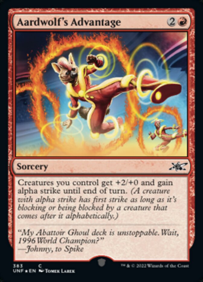 Aardwolf's Advantage (Galaxy Foil) [Unfinity] | Good Games Adelaide SA
