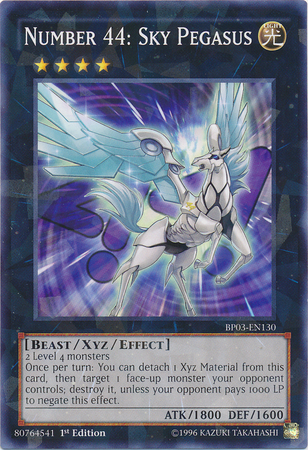 Number 44: Sky Pegasus [BP03-EN130] Shatterfoil Rare | Good Games Adelaide SA