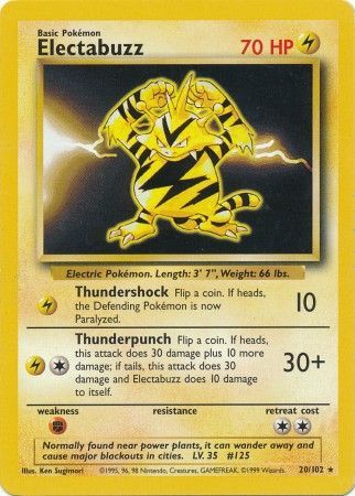 Electabuzz (20/102) [Base Set Unlimited] | Good Games Adelaide SA