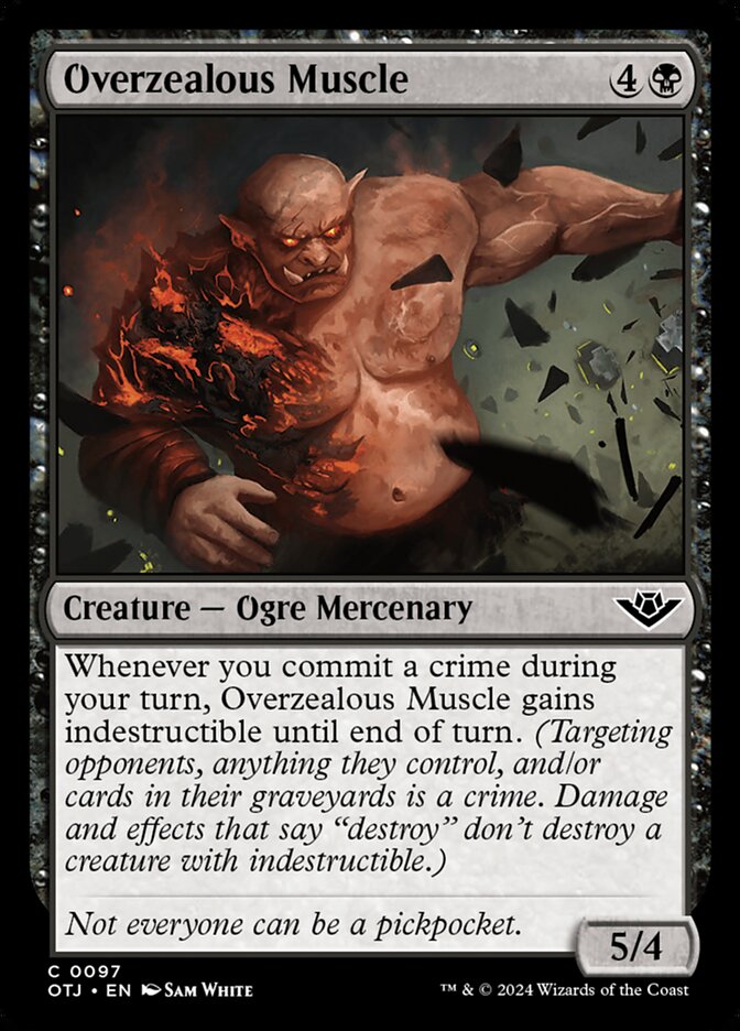 Overzealous Muscle 97 (Outlaws of Thunder Junction)  - Foil | Good Games Adelaide SA