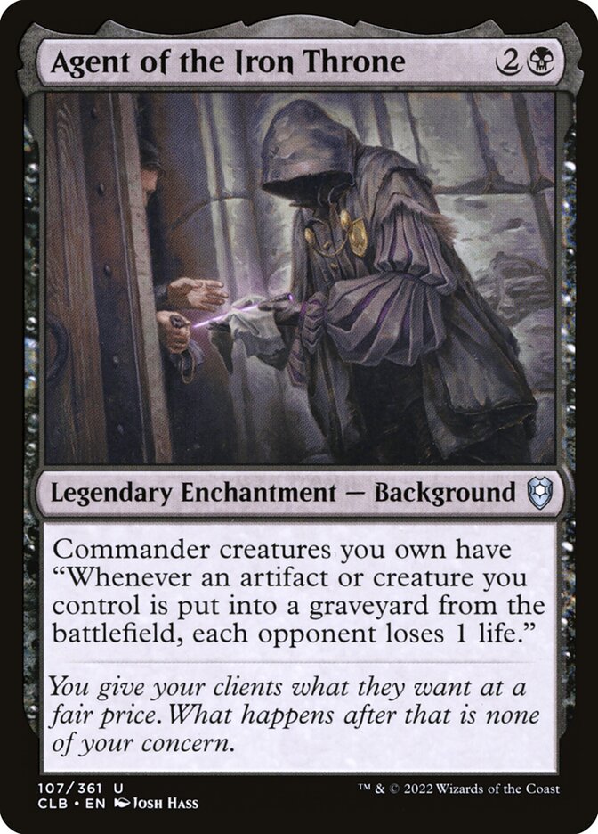 Agent of the Iron Throne 107 (Commander Legends: Battle for Baldur's Gate)  - Foil | Good Games Adelaide SA