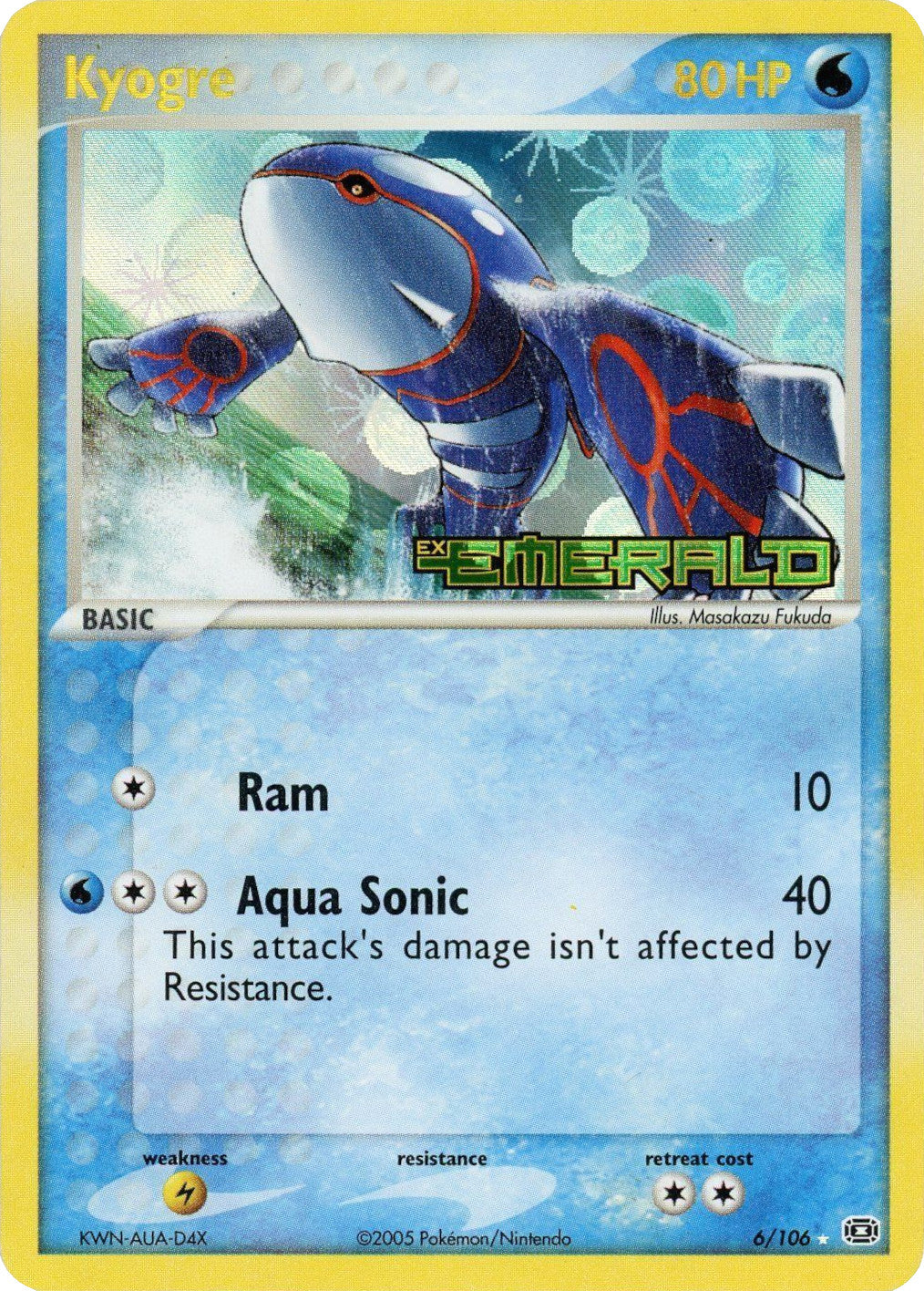 Kyogre (6/106) (Stamped) [EX: Emerald] | Good Games Adelaide SA