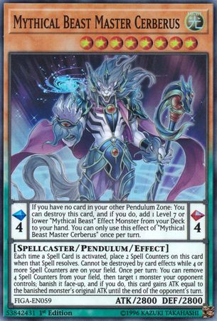 Mythical Beast Master Cerberus [FIGA-EN059] Super Rare | Good Games Adelaide SA