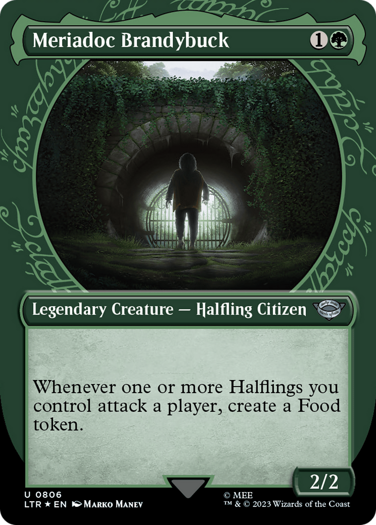 Meriadoc Brandybuck (Showcase) (Surge Foil) [The Lord of the Rings: Tales of Middle-Earth] | Good Games Adelaide SA